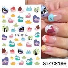 Load image into Gallery viewer, 3D Back Glue Nail Enhancement Sticker Color Cute Cartoon Dinosaur Friends Baby Back Glue Nail Art Decoration Stickers