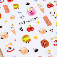 Load image into Gallery viewer, 3D Back Glue Nail Enhancement Sticker Color Cute Cartoon Dinosaur Friends Baby Back Glue Nail Art Decoration Stickers