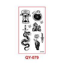 Load image into Gallery viewer, Small Fresh Tattoo Sticker Waterproof Durable Snake Pistol for Men and Women Color Artistic Flower Totem Waterproof Tattoo Sticker