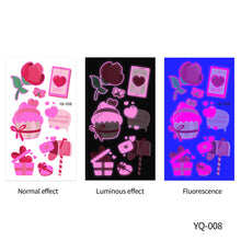 Load image into Gallery viewer, Valentine's Day Luminous Powder Tattoo Stickers Nightclub Bar Music Festival Party Men and Women Fluorescent Tattoo Stickers