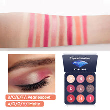 Load image into Gallery viewer, Colorful 9-color Eye Shadow Plate Waterproof Pearlescent Matte Pumpkin Color Earth Color Nine Palace Grid Makeup Plate