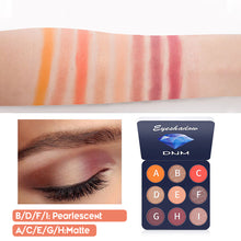 Load image into Gallery viewer, Colorful 9-color Eye Shadow Plate Waterproof Pearlescent Matte Pumpkin Color Earth Color Nine Palace Grid Makeup Plate