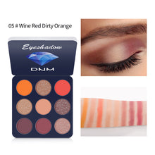 Load image into Gallery viewer, Colorful 9-color Eye Shadow Plate Waterproof Pearlescent Matte Pumpkin Color Earth Color Nine Palace Grid Makeup Plate
