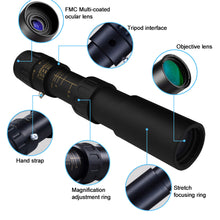 Load image into Gallery viewer, Professional Monocular Telescope Powerful Binoculars with Tripod&phone Holder for Camping Travel Portable Telescope 4K 10-300X40