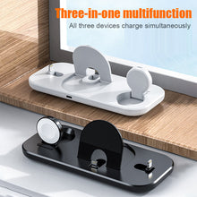 Load image into Gallery viewer, 3 in 1 Wireless Charger Foldable Fast Charging Station for iPhone 14 13 12 11 Pro Max X XS XR 8 Plus Apple Watch 8 7 Airpods Pro