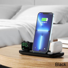 Load image into Gallery viewer, 3 in 1 Wireless Charger Foldable Fast Charging Station for iPhone 14 13 12 11 Pro Max X XS XR 8 Plus Apple Watch 8 7 Airpods Pro
