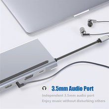 Load image into Gallery viewer, USB C Dock Dual HDMI-compatible VGA USB Hub Adapter Type C Laptop Docking Station For HP Elitebook Dell XPS Lenovo ThinkPad Asus