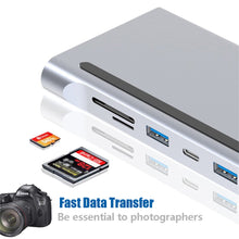 Load image into Gallery viewer, USB C Dock Dual HDMI-compatible VGA USB Hub Adapter Type C Laptop Docking Station For HP Elitebook Dell XPS Lenovo ThinkPad Asus