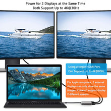 Load image into Gallery viewer, Type C to Dual HDMI-Compatible USB 3.0 PD Converter 4 in 1 USB C Dock Station Hub 4K Adapter Cable For Phone Macbook Laptop TV