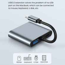 Load image into Gallery viewer, Type C to Dual HDMI-Compatible USB 3.0 PD Converter 4 in 1 USB C Dock Station Hub 4K Adapter Cable For Phone Macbook Laptop TV