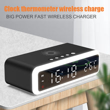 Load image into Gallery viewer, Electric Alarm Clock LED With Wireless Charger Desktop Digital Despertador Thermometer Clock HD Mirror Clock Watch Table Decor