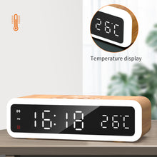 Load image into Gallery viewer, Electric Alarm Clock LED With Wireless Charger Desktop Digital Despertador Thermometer Clock HD Mirror Clock Watch Table Decor