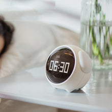 Load image into Gallery viewer, Cute Expression Alarm Clock Bedside Voice Control Night Light USB Chargeable Child Snooze Alarm Clock Kid Gift Digital LED Clock