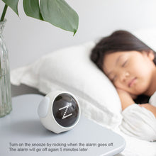 Load image into Gallery viewer, Cute Expression Alarm Clock Bedside Voice Control Night Light USB Chargeable Child Snooze Alarm Clock Kid Gift Digital LED Clock