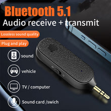Load image into Gallery viewer, BT5.1 Bluetooth Receiver Handsfree Car Kit 3.5mm Aux In Type C Charging Wireless Transmitter Microphone Auto Music Player