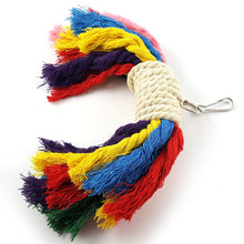 Load image into Gallery viewer, Pet Bird Chewing Toy Cotton Rope Parrot Toy Bite Bridge Bird Tearing Toys Cockatiels Training Hang Swings Birds Cage Supplies