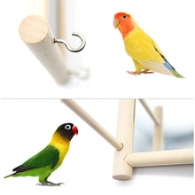 Load image into Gallery viewer, Bird Parrots Mirror Wooden Playstand Wooden Bird Perches Playgym Paw Grinding Wood Standing Bar Rack For Parakeet Cockatiel Bird Supplies