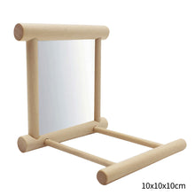 Load image into Gallery viewer, Bird Parrots Mirror Wooden Playstand Wooden Bird Perches Playgym Paw Grinding Wood Standing Bar Rack For Parakeet Cockatiel Bird Supplies