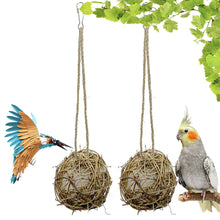 Load image into Gallery viewer, Rattan Balls Parrot Toys Interactive Parrot Chewing Bite Toy Foot Scratching Toy Birds Training Toy for Parakeet Budgie Bird Supplies