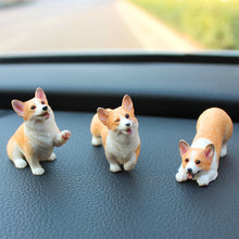 Load image into Gallery viewer, Cute Mini Resin Doll Car Auto Interior Ornament Dashboard Dog Toys Accessories Corgi Decorate Exquisite Puppy Gift Decorations
