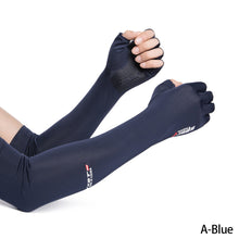 Load image into Gallery viewer, 1Pair Women Men Cooling Arm Sleeves Cover Sports Running UV Sun Protection Gloves Outdoor Fishing Cycling Driving Sleeves