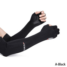 Load image into Gallery viewer, 1Pair Women Men Cooling Arm Sleeves Cover Sports Running UV Sun Protection Gloves Outdoor Fishing Cycling Driving Sleeves