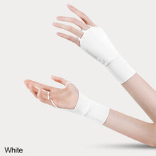 Load image into Gallery viewer, 1Pair Ice Silk Golf Half Finger Glove Sunscreen Breathable Gloves Sun Protector Gloves