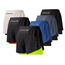 Load image into Gallery viewer, Men Sport Workout Training Bodybuilding Short Pants Men's Running Shorts Quick-drying Fitness Double Layer Shorts