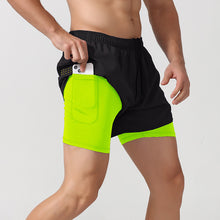 Load image into Gallery viewer, Men Sport Workout Training Bodybuilding Short Pants Men's Running Shorts Quick-drying Fitness Double Layer Shorts