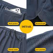 Load image into Gallery viewer, Men Sport Workout Training Bodybuilding Short Pants Men's Running Shorts Quick-drying Fitness Double Layer Shorts