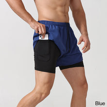Load image into Gallery viewer, Men Sport Workout Training Bodybuilding Short Pants Men's Running Shorts Quick-drying Fitness Double Layer Shorts