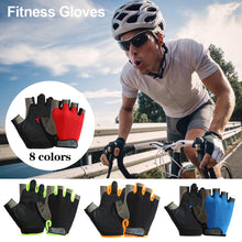 Load image into Gallery viewer, Anti-Slip Half Finger Gym Gloves for Weight Lifting Dumbbell Bodybuilding Women Men Fitness Workout Training Cycling Gloves