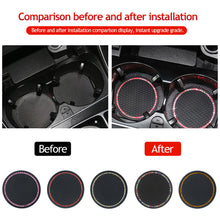 Load image into Gallery viewer, Rhinestone Car Coaster Car Water Cup Bottle Holder Anti Slip Travel Auto Cup Mats Insert Coaster Glitter Car Interior Accessories
