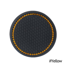 Load image into Gallery viewer, Rhinestone Car Coaster Car Water Cup Bottle Holder Anti Slip Travel Auto Cup Mats Insert Coaster Glitter Car Interior Accessories