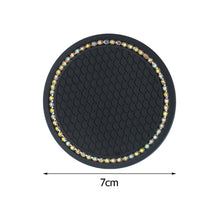 Load image into Gallery viewer, Rhinestone Car Coaster Car Water Cup Bottle Holder Anti Slip Travel Auto Cup Mats Insert Coaster Glitter Car Interior Accessories
