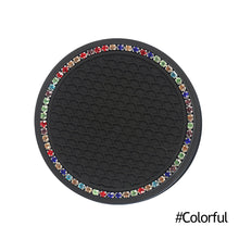 Load image into Gallery viewer, Rhinestone Car Coaster Car Water Cup Bottle Holder Anti Slip Travel Auto Cup Mats Insert Coaster Glitter Car Interior Accessories