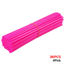 Load image into Gallery viewer, 36Pcs Universal Motorcycle Dirt Bike Wheel Rim Cover Spoke Skins Wrap Tubes Warning Safety Decor Protector for Bicycles Moto
