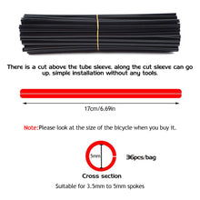 Load image into Gallery viewer, 36Pcs Universal Motorcycle Dirt Bike Wheel Rim Cover Spoke Skins Wrap Tubes Warning Safety Decor Protector for Bicycles Moto