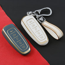 Load image into Gallery viewer, 5 Button TPU Car Key Cover Case for Ford Edge Explorer Escape Focus Taurus Flex for Lincoln MKS MKT MKX MKZ Navigator Key Cover