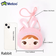 Load image into Gallery viewer, Metoo Jibao Doll Cross Bag Kids Cute Plush Rabbit Sling Bag Girls Fluffy Mini Bag Birthday Gifts Coins Bag