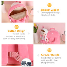 Load image into Gallery viewer, Metoo Angela Doll Backpack Kids Cute Plush Rabbit Shoulder Bag Girls Pink Fluffy School Bag Birthday Christmas Gifts Bag