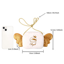 Load image into Gallery viewer, Metoo Angela Angel Wing Cross Bag Kids Cute Glittering Plush Sling Bag with Wings Girls Fluffy Mini Bag Birthday Gifts Coins Bag