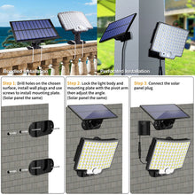 Load image into Gallery viewer, 106LED Outdoor Solar Light Motion Sensor Wall Lights Split Solar Ligts 4 Light Modes IP65 Waterproof Solar Lamp for Home Garden