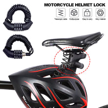 Load image into Gallery viewer, 4 Digit Password Combination Helmet Lock Chain Portable Bike Motorcycle Anti-theft Cable Lock Stitch Motor Part
