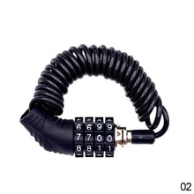 Load image into Gallery viewer, 4 Digit Password Combination Helmet Lock Chain Portable Bike Motorcycle Anti-theft Cable Lock Stitch Motor Part