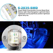 Load image into Gallery viewer, 1Pc Boat LED Navigation Light 12V/24V IP68 Waterproof Sailing Signal Lamp Marine Yacht Warning White Blue Lights