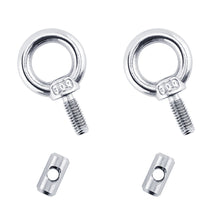 Load image into Gallery viewer, 2Pcs RV Caravan Awning Rail Stoppers Stops Motorhome Campervan Silver Stainless Steel M4 Camper Parts