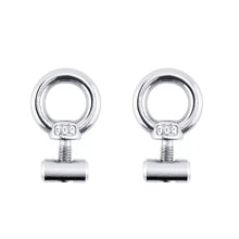 Load image into Gallery viewer, 2Pcs RV Caravan Awning Rail Stoppers Stops Motorhome Campervan Silver Stainless Steel M4 Camper Parts
