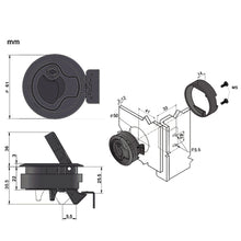 Load image into Gallery viewer, 2" Boat Deck Hatches Locker Flush Pull Slam Latch Mount Latch Lift for RV Yacht marine Locking Yacht accessories
