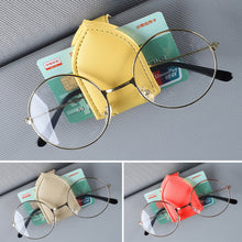 Load image into Gallery viewer, Car Sun Visor Glasses Holder Frame Auto Fastener PU leather Clip Glasses Ticket Document Holder Accessories Automobiles Parts